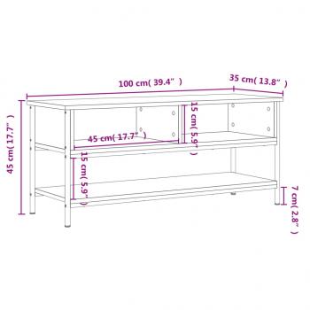 TV-Schrank Räuchereiche 100x35x45 cm Holzwerkstoff