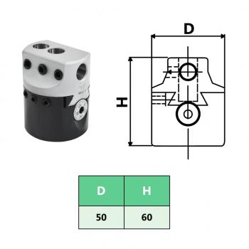 50 mm Bohrkopf mit MT3 Bohrschaft zum Drehfräsen