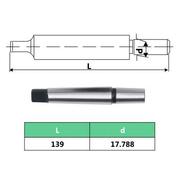 Schnellspannbohrfutter MT2-B18 mit 16 mm Spannbereich