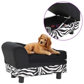 ARDEBO.de - Hundesofa Schwarz 57x34x36 cm Plüsch