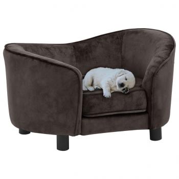 ARDEBO.de - Hundesofa Braun 69x49x40 cm Plüsch   