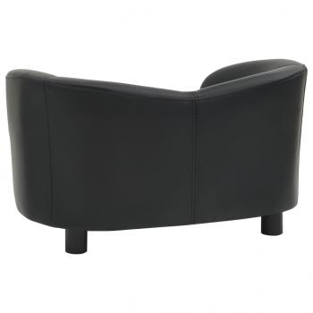 Hundesofa Schwarz 67x41x39 cm Kunstleder 