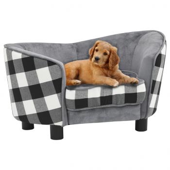 ARDEBO.de - Hundesofa Grau 68x38x38 cm Plüsch 