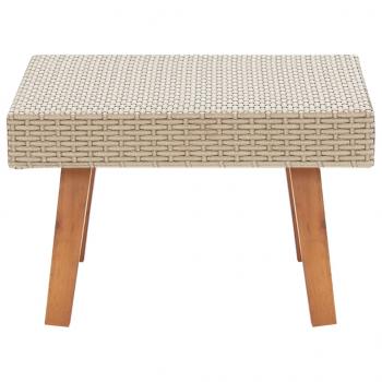 Garten-Couchtisch Poly Rattan Beige