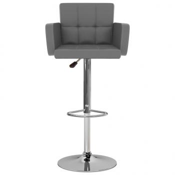 Barhocker 2 Stk. Grau Kunstleder 