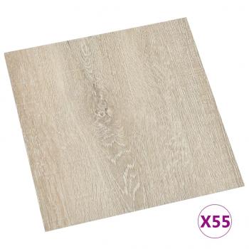   PVC-Fliesen Selbstklebend 55 Stk. 5,11 m² Beige