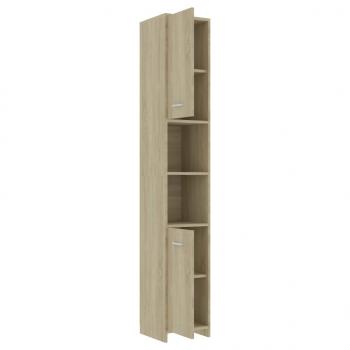 Badezimmerschrank Sonoma-Eiche 30x30x183,5 cm Holzwerkstoff