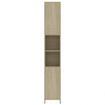 Badezimmerschrank Sonoma-Eiche 30x30x183,5 cm Holzwerkstoff