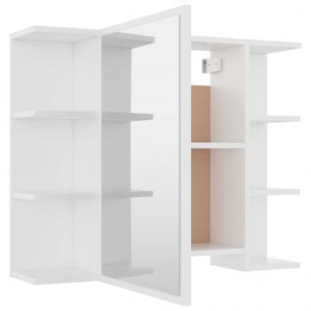 Bad-Spiegelschrank Weiß 80x20,5x64 cm Holzwerkstoff