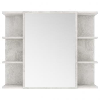 Bad-Spiegelschrank Betongrau 80x20,5x64 cm Holzwerkstoff