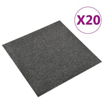 ARDEBO.de - Teppichfliesen 20 Stk. 5 m² 50x50 cm Anthrazit 