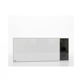 infraNOMIC Frame-Line Sandstrahlmattierung als Schreibtafel mit Alu-Rahmen 10 mm, 400W, 700x600 mm (GHE-PSchw-M10-76)