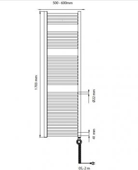 Bosch Heat Radiator 4500 Badheizkörper, 900W, 1703x500x30, weiß (7738335607)