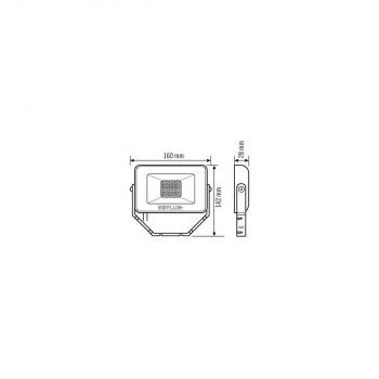 Esylux EL10810909 LED Strahler OFL BASIC LED 10W, 1000lm, 4000K, IP65, weiß