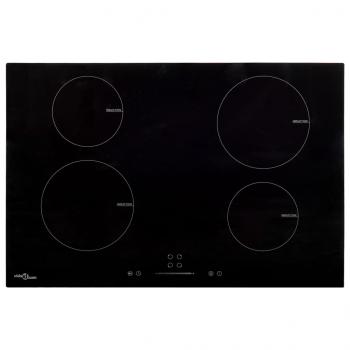 ARDEBO.de - Induktionskochfeld mit 4 Platten Touch Control Glas 77cm 7000 W