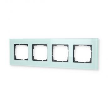 Gira 021418 Abdeckrahmen 4fach, System 55 Esprit, Glas Mint