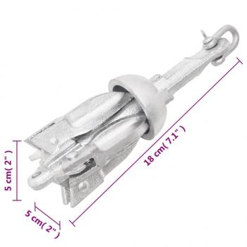 Klappanker Silbern 0,7 kg Temperguss