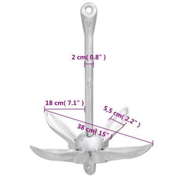 Klappanker Silbern 4 kg Temperguss