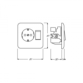 Busch-Jaeger 4310/6 EUJ-212 Kombination SCHUKO Steckdose mit Wippschalter, Duro 2000 SI, weiß (2CKA001611A0102)