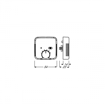 Busch-Jaeger 1095 U Elektrischer Raumtemperaturregler, UP, Schiebeschalter (2CKA001032A0484)