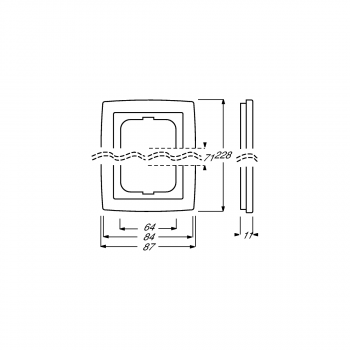 Busch-Jaeger 1723-80G Abdeckrahmen, Solo, 3-fach Rahmen, chrom glanz (2CKA001754A4328)