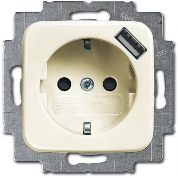 ARDEBO.de Busch-Jaeger 20 EUCBUSB-212 SCHUKO USB-Steckdose Safety+, Duro 2000 SI, weiß (2CKA002011A6156)