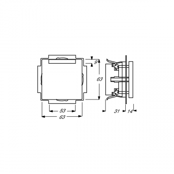 Busch-Jaeger 20 EUN-83 SCHUKO Steckdosen-Einsatz mit Beschriftungsfeld, future linear, alusilber (2CKA002011A3810)