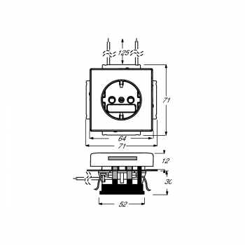 Busch-Jaeger 20 EUCBLI-885 SCHUKO Steckdosen-Einsatz Busch-steplight mit Nachtorientierungslicht, future linear, schwarz matt (2CKA002013A5331)