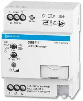 ARDEBO.de Busch-Jaeger 6586/14 Busch-Dimmer®, REG,LED, 20-800 W, lichtgrau (2CKA006590A0192)