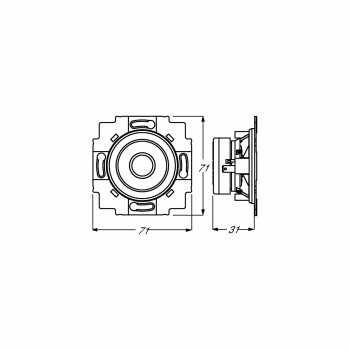 Busch-Jaeger 8223 U Lautsprecher-Einsatz 5 cm (2") (2CKA008200A0042)