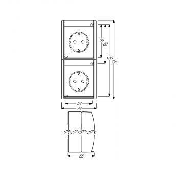 Busch-Jaeger 20-02 EW-53 SCHUKO Steckdose, Ocean IP44, 2-fach, grau/blaugrün (2CKA002084A0701)