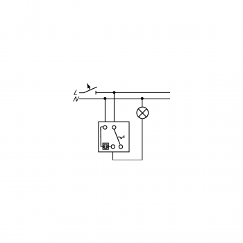 Busch-Jaeger 2400/6 USK Wippkontrollschalter-Einsatz, Aus- und Wechselschaltung mit N-Klemme, 16A (2CKA001022A0660)