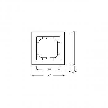 Busch-Jaeger 1721-275 Abdeckrahmen, Axcent, 1-fach Rahmen, schwarz matt (2CKA001754A4703)