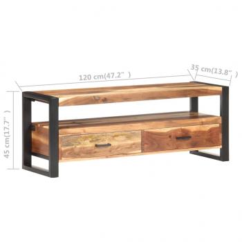 TV-Schrank 120x35x45 cm Massivholz Honigfarben