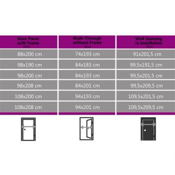 Haustür Aluminium und PVC Weiß 100x210 cm  