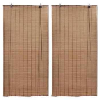 ARDEBO.de - Bambusrollos 2 Stk. 80x160 cm Braun