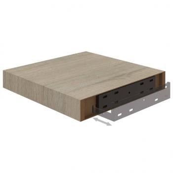 Schwebende Wandregale 2 Stk. Eichefarben 23x23,5x3,8cm MDF