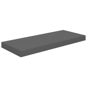 Schweberegale 4 Stk. Hochglanz-Grau 60x23,5x3,8 cm MDF