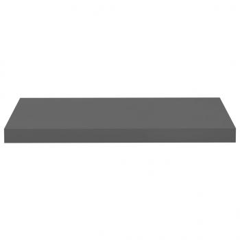 Schweberegale 4 Stk. Hochglanz-Grau 60x23,5x3,8 cm MDF