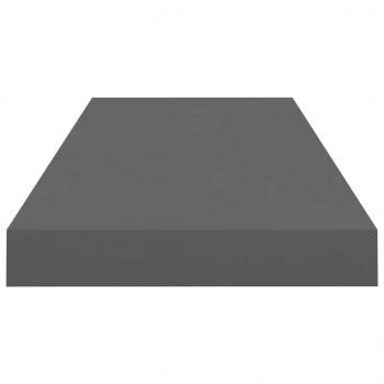 Schweberegale 4 Stk. Hochglanz-Grau 60x23,5x3,8 cm MDF