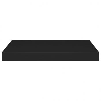 Schweberegale 2 Stk. Schwarz 50x23x3,8 cm MDF