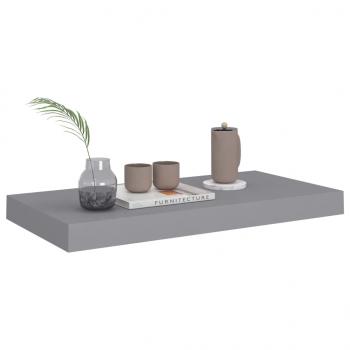 Schweberegale 4 Stk. Grau 50x23x3,8 cm MDF