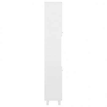 Badezimmerschrank Hochglanz-Weiß 30x30x179 cm Holzwerkstoff