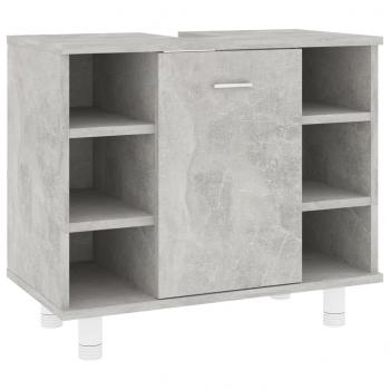 Badezimmerschrank Betongrau 60x32x53,5 cm Holzwerkstoff