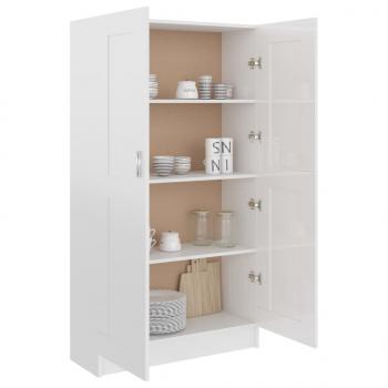 Bücherschrank Hochglanz-Weiß 82,5x30,5x150 cm Holzwerkstoff