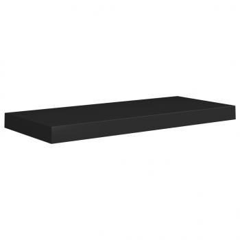 Schweberegale 2 Stk. Schwarz 60x23,5x3,8cm MDF