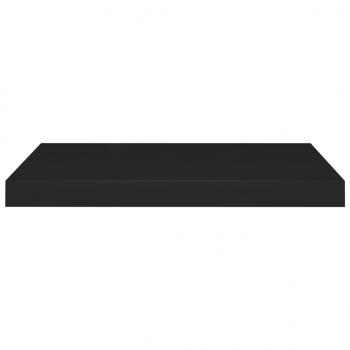 Schweberegale 2 Stk. Schwarz 60x23,5x3,8cm MDF