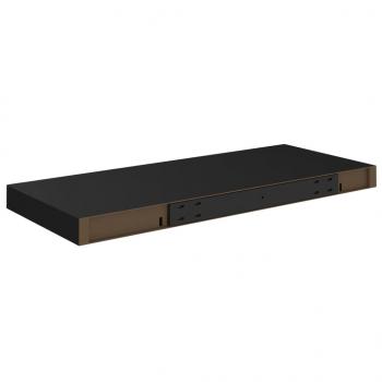 Schweberegale 2 Stk. Schwarz 60x23,5x3,8cm MDF