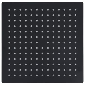 Regenbrause Edelstahl 30x30 cm Quadrat Schwarz