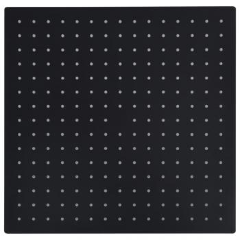 Regenbrause Edelstahl 40x40 cm Quadrat Schwarz